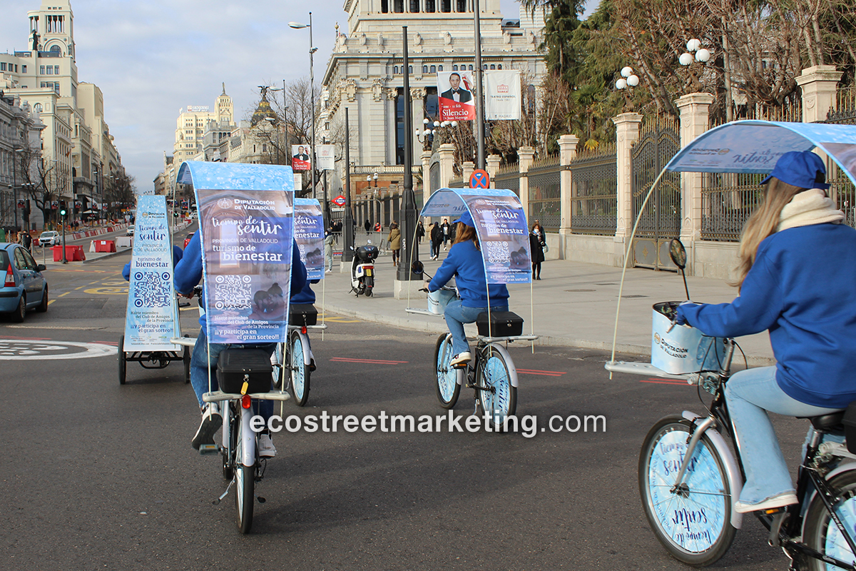 Bicicleta publicitaria alquiler street marketing