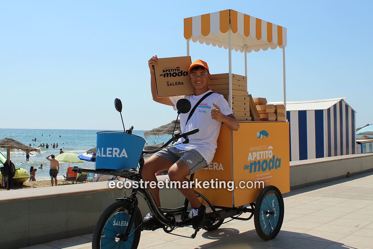 Foodbike promoción reparto merchandising verano