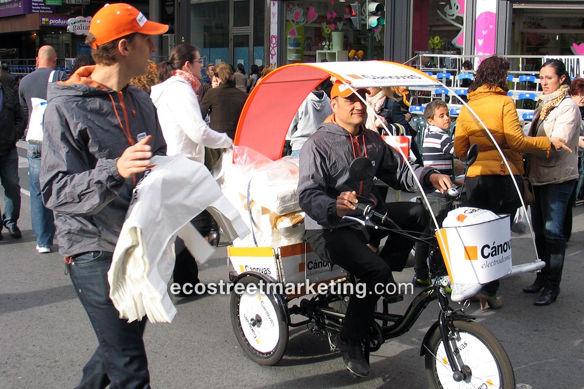 Triciclo carga merchandising reparto