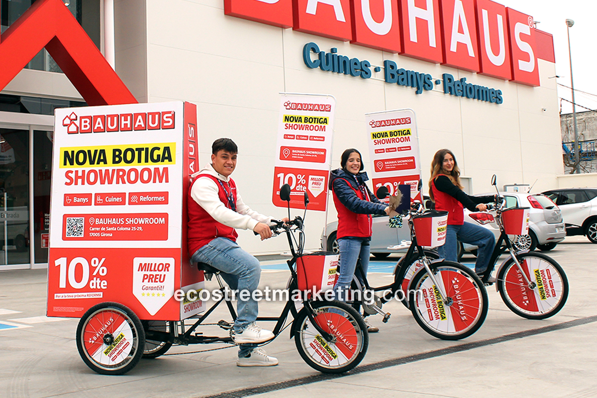 Trimupi bicimupi en activación de marca en Barcelona