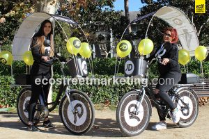 Eco Street Marketing Bicicletas publicidad Barcelona promotores