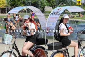 Eco Street Marketing Campaña con bicicletas merchandising