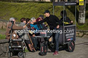 Eco Street Marketing Foodbike sampling activación marca
