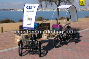 Eco Street Marketing Triciclo publicidad playa